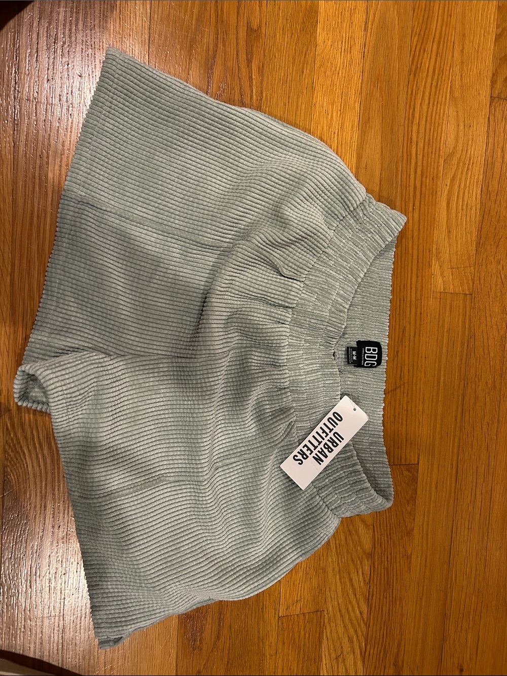 BDG Ribbed Knit Shorts in Sage